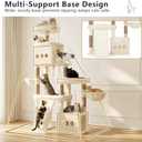 Heybly Cat Tree, 72.4-Inch Anti-Tip Cat Tower for Large Cats, All-in-One Cat Furniture with Spacious Perches, Multiple Interactive Areas, Extra-Large Sisal Scratching Board, Beige HCT060MJ
