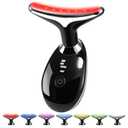 JURP 7-in-1 Red-Light-Therapy-for-Face and Neck, Face Neck Massager for Daily Skin Care Routine, Skin Care Tool (7 Color Black)
