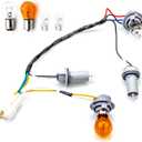 92450-3Q000 92450 3q000 Tail Lamp Holder and Wiring with 8 Halogen Bulbs, Compatible with Hyundai Sonata 2011 2012 2013 2014, Exterior, Rear (Pack of 1)