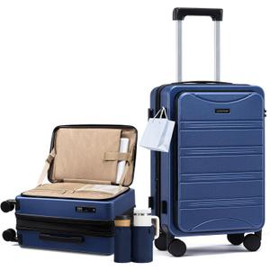 LOVEVOOK Carry On Luggage Airline Approved,20 Inch Expandable Hard Shell Suitcase with Spinner Wheels,Small Rolling Carry-on Suitcases with TSA Lock & Cup Holder