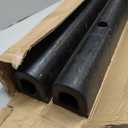 TonGass (2-Pack, Black, 39"x3.9"x4.1", Weight 18.7 Lbs) Heavy-Duty Rubber Dock Bumper for Marinas Boat Docks Bumpers Rubber Boat Bumper for Docking, Boats Slips with 1/2" Thick Ribs 2 Mounting Holes
