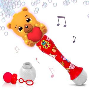 ArtCreativity Light Up Valentine's Day Bubble Wand for Toddlers, Heart Bubble Toy with Lights, Music, & Batteries, Valentines Day Gifts for Kids, Valentines Day Party Favors for Ages 3 4 5 6