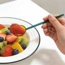 4-Pack Cute & Beautiful Handmade Colorful Glass Stirring Spoons - Reuseable High Borosilicate Glass Spoons for Coffee Tea Cocktails Desserts (Assorted Vibrant Tones) (Style: A)