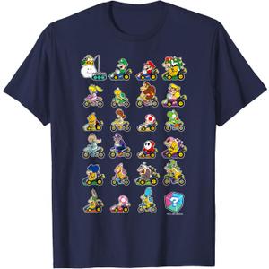 Mario Kart Character Stacks T-Shirt, 2XL