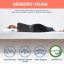 FDW | 5 Inch Queen Mattress | Medium Firm | Gel Memory Foam Mattress | White | Bed in a Box, CertiPUR-US Certified | Pressure Relief, Cooling Ventilated Foam | Washable Removable Cover