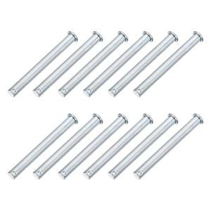 uxcell 12Pcs M10 x 90mm Single Hole Clevis Pins, Zinc-Plated Carbon Steel Flat Head Hitch Pins for Trailer Latch, Mechanics Repair, Furniture Installation, Industrial Equipment