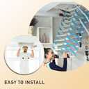 VOVCIG 2 PCS Ladder Pull Down System Kit, Attic Pull Down Hook, Telescopic Extension Pole, Extension Length 15-60 Inches (Bright copper)