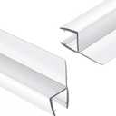 2 Pack Frameless Shower Door Side Seal Strip, 3/ 8" X 78" Shower Glass Door Side Seal Strip Suitable for 3/ 8 Inch (10mm) Glass Door Seal