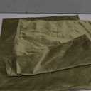 MIULEE Pack of 2 Olive Green Decorative Velvet Throw Pillow Covers Soft Pillowcases Solid Square Cushion Case for Winter Sofa Bedroom Car 18x18 Inch