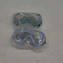 Vvinca Kids-Goggles with Nose Cover, Diving Mask Elastic Fabric Strap Anti Fog Anti Shattered Lens for Kids Swim Goggles 3-14 (02-sea Green & Blue)