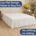 Bedskirt Twin Size Ruffle - 12 inch Drop Dust Ruffle Bed Skirt with Platform - Ultra-Soft, Easy Fit, Premium Hotel Quality - Wrinkle, Fade & Shrink Resistant - for Women, Men, Kids and Teens - White