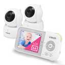 VTech VM923-2 Baby Monitor, 2.8Screen, 1000ft Range, Pan-Tilt-Zoom, Night Vision, 2-Way Audio, Temperature Sensor, Lullabies, Secured Transmission No WiFi