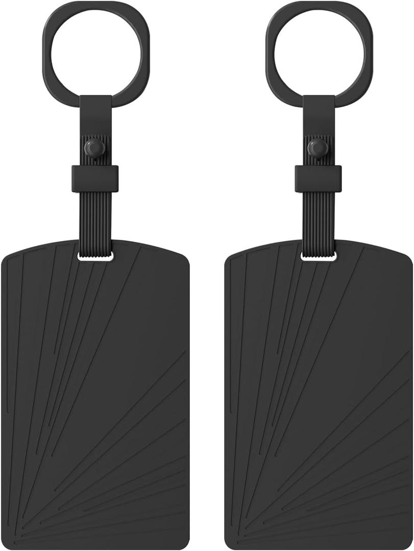 LUCKEASY 2PC Key Card Holder(Light Speed Image) For Tesla Model Y Juniper 2025 2026 Silicone Key Card Protective Cover Case Lock Sleeve Including Key Chain Black For Model Y Accessories