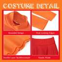 Women Costume Adult Top Skirt and Socks, Bob Wig, Glasses, Magnifying Glass for Halloween Women Cosplay Set (XL)