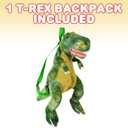 ArtCreativity Plush T-Rex Backpack for Kids, 1PC, Dinosaur Bag for Kids with Adjustable Straps and Zipper, Cool Dinosaurs Costume Accessories for Boys and Girls, DinosaurGifts for Boys and Girls