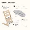 Tripp Trapp Chair from Stokke (Natural) + Tripp Trapp Newborn Set (Grey) - Cozy, Safe & Simple to Use - for Newborns Up to 20 lbs