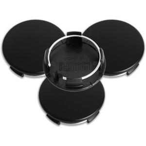 InnoCaptain 2.25Inch 57MM Wheel Center Caps for Tesla Model S Model X Model Y Model 3 Rivian R1T Rim Hub Caps 6005879 00 A, Pack of 4 (Gloss Black, Outer 57MM, Inner 50MM)