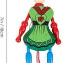 ABOOFAN 4Pc Funny Wooden Toy Ornaments Hanging Decoration Wood Puppet Doll Toys Wooden Hanging Puppet Toys Marionette Pull String Doll (Random Style)