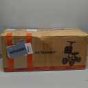 All Terrain Knee Scooter for Adults, Foldable Rolling Knee Scooter with DIY Stickers & Shock Absorber, Steerable Knee Walker for Broken Foot, Ankle Injuries & Surgery, Better Crutch Alternative (Cream Purple)