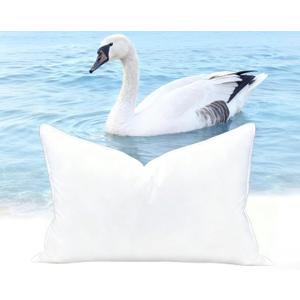 Luxury Canadian White Goose Down Pillows Set of 2, Soft 1450+ Fill Power with 100% Cotton Shell Down Pillow 2 Pack, Queen/Pack of 2