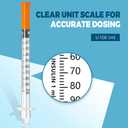 1ml/cc Syringe 29G 1/2 Inch 13mm, Lab Tools Individual Package 100 Pack