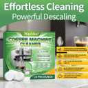 2 x New Upgrade Coffee Machine Cleaner Descaler Tablets (24 Count) - Removes Limescale,Deep Cleans Universal Cleaning Tablets for All - Keurig, Nespresso, Ninja, Delonghi, Breville, Espresso Machines