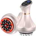 Lymphatic Drainage Massager, Anti Cellulite Massage Tool For Belly & Thigh Stretch Marks & Cellulite Reduction, Handheld Massage tools for Sciatica Nerve, shoulder, Hip, Muscle, Low Back Pain Relief (Silvery)