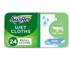 Swiffer Sweeper Wet Mopping Cloths, Open-Window Fresh, 24 Count