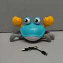 PintreeLand Crawling Crab Baby Toys Upgrade Version  3 Speed & Music Control, Infant Tummy Time Interactive Walking Toddler Toy for 3 4 5 6 7 8 9 10 11 12 Year Old Boys or Girls (Blue)