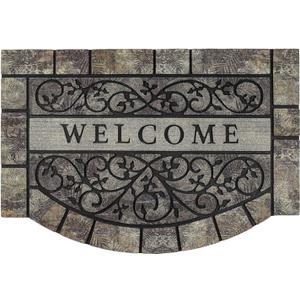 Thick Welcome Mats Outdoor, 24 * 36" Large Front Door Mat Entrance, Durable Welcome Mat for Front Door, Heavy Duty No Slip Rubber Outdoor Mats for Home Entrance