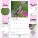 Backyard Birds Calendar 2026-12-Month Hangable Wall Calendar with Nature Photography, Beautiful calendar 2026, Ideal Gift for Birders, Home/Office Decor, Wildlife Images & Bird Watching