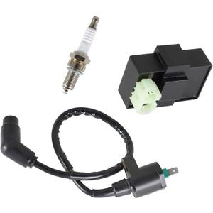 Ignition Coil Spark Plug CDI Box Replacement for Honda FourTrax 300 TRX300 2x4 4x4 1990 1991 1992 1993 30410-HC4-770 30510-HC4-000