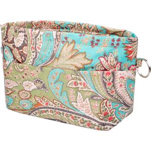 Vercord Purse Organizer Insert Bag Tote Handbags Pocketbook Inserts Organizers Zipper 11 Pockets Peacock Flower Large