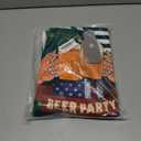 Bindefon Bibs Overalls Men Adjustable Straps Coveralls Shorts Printed Jumpsuit Male Romper (Medium, Green Beer Glass)