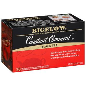 Bigelow Constant Comment Caffeinated Black Tea Bags, 20 Count (Pack of 6) (EXP 04/30/29)