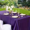 Horbaunal 4 Pack Purple Satin Tablecloth 60 x 102 Inches Rectangle Satin Table Cover Bright Silk Table Cloth Smooth Table Decoration for Wedding Party Banquet