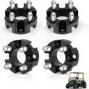 Panglong Universal Golf Cart Wheel Spacers Kit with Lug Nuts-2inch, Wheel Spacers Kit Suitable for Yamaha, Club Car, EZGO Golf Cart with Wheel for 4x4' Bolt Pattern,69.85mm Hub Bore and Studs(4 Pack)
