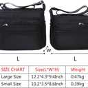 NOTAG Crossbody Bag for Women Waterproof Shoulder Bag Messenger Handbags Casual Nylon Purse Handbag (Small, Black)