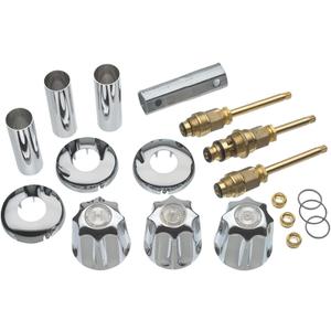 DANCO Bathtub and Shower 3-Handle Remodel/Rebuild Trim Kit for Gerber Faucets | Knob Handle | 11B-1H, 11B-1C, 11B-4D | Chrome (39617)
