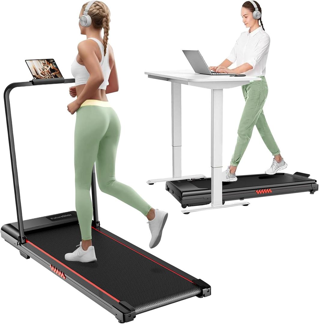 Walking Pad with Handle, 3.0HP Walking pad Treadmill, 3 in 1 Portable Under Desk Treadmill for Home,Treadmil with Handle Bar,Small Treadmills,Foldable Treadmills with Remote Control,LED Display (Black)
