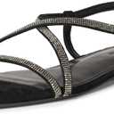 Amazon Essentials Women's Flat Strap Sandals with Memory Foam