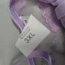Lilosy Plus Size Women Sexy Lace Up Floral Embroidered Teddy Babydoll Lingerie Bodysuit Top Mesh Sheer One Piece See Through Butterfly Light Purple 3X-Large