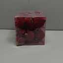 Velvet Christmas Ornaments Ball Set - 30PCS Burgundy Vintage Christmas Tree Decorations Set for Xmas Tree Wreaths Fireplace Holiday Decor