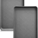 PetLike Boot Tray for Entryway Indoor, Pet Food Mat, 23 x 15.5 inch 2 Packs, Waterproof Rubber Shoe Tray for Indoor and Outdoor, Multi-Purpose Trays for Boots, Shoes, Pets, Garden (Gray)