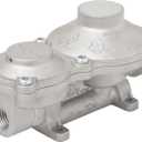 Flame King 160,000 BTU Vertical Mounted 2-Stage Propane LP Regulator for RVs, Vans, Trailers, Campers, 100LB Tanks, ASME Tanks, Generators