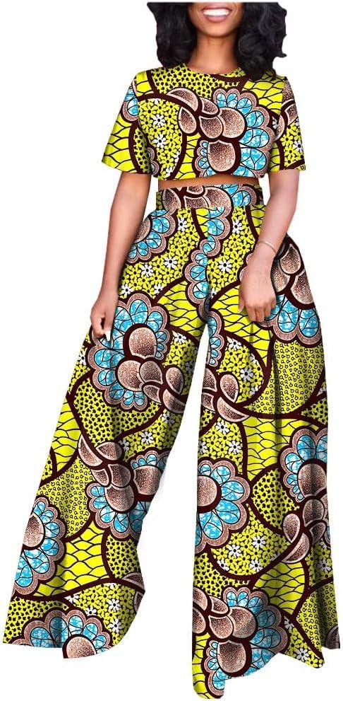 Private Black African Suits for Women Short Sleeve Crop Top and Pants 2 Piece Set Outfits Dashiki Plus Size Casual Tracksuit 618 XL