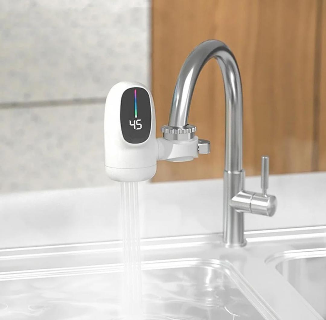 Electric Hot Water Heater Faucet 3000W Hot Cold Mixer Tap 360 Degree Rotation Fast Heating Tap Digital Kitchen Bathroom Supplies
