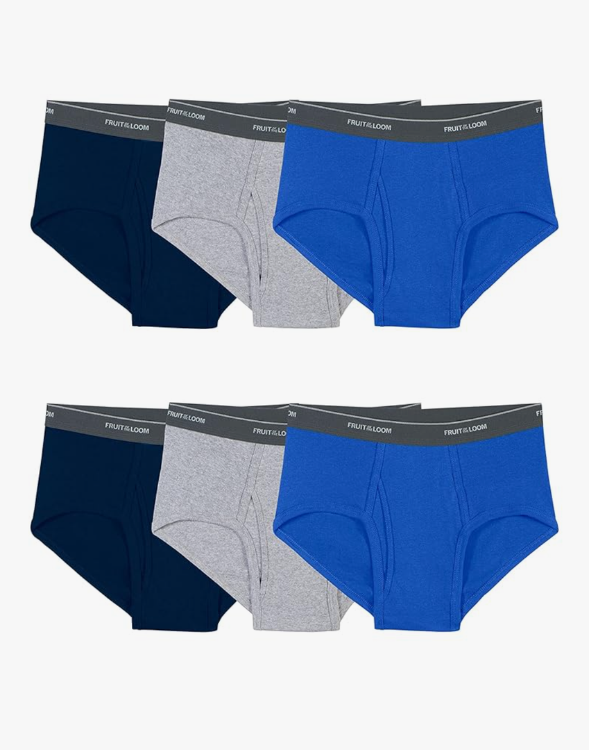 Fruit of the Loom Men's Underwear Briefs, Tag Free & Moisture Wicking, Assorted Color Multipacks