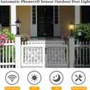 24in Dusk to Dawn Aluminum Post Light Outdoor Black Exterior Post Lamp Fixture for House 2 Pack Outdoor Pier Mount Lantern with Seeded Glass, Outside Pathway Column Lights, LMMS4610-MBK-2P, Large