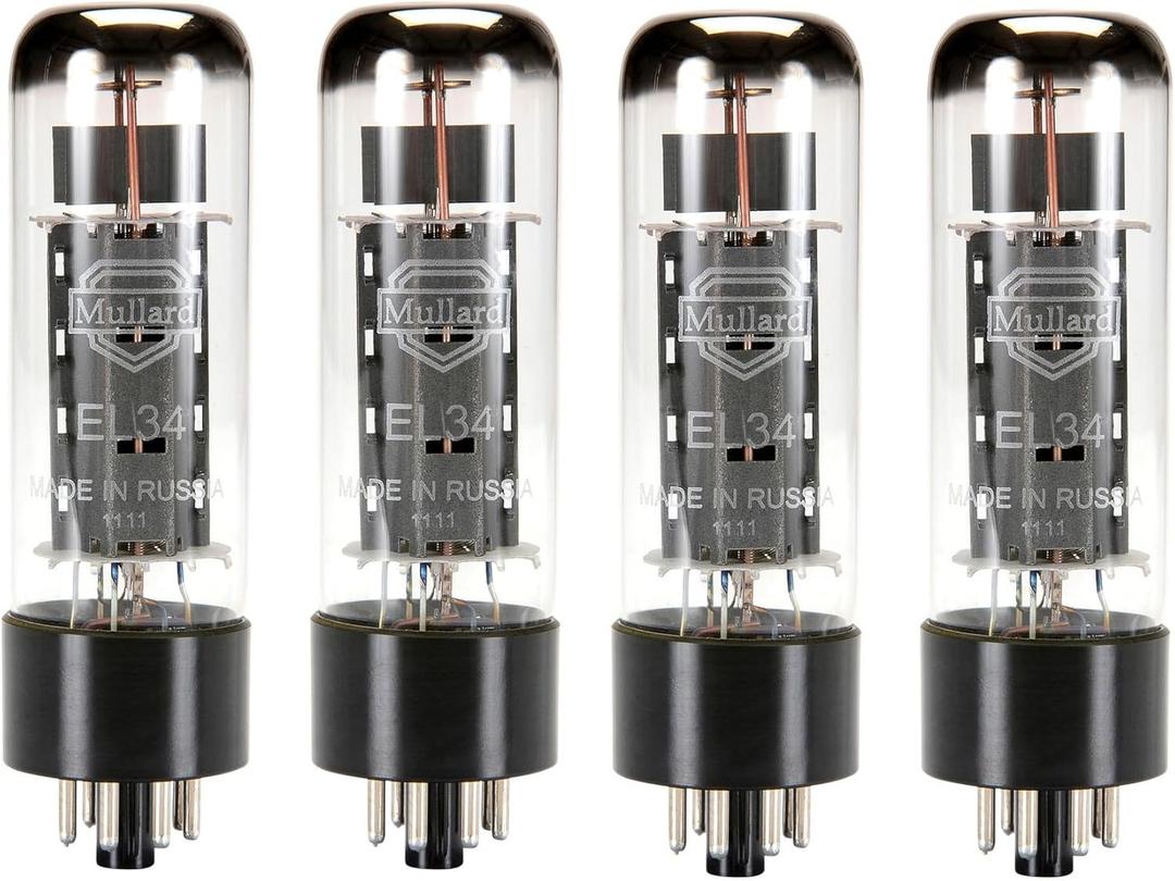 Mullard EL34 Power Vacuum Tube, Platinum Matched Quad